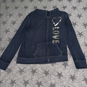 Navy Blue Zip-up Hoodie